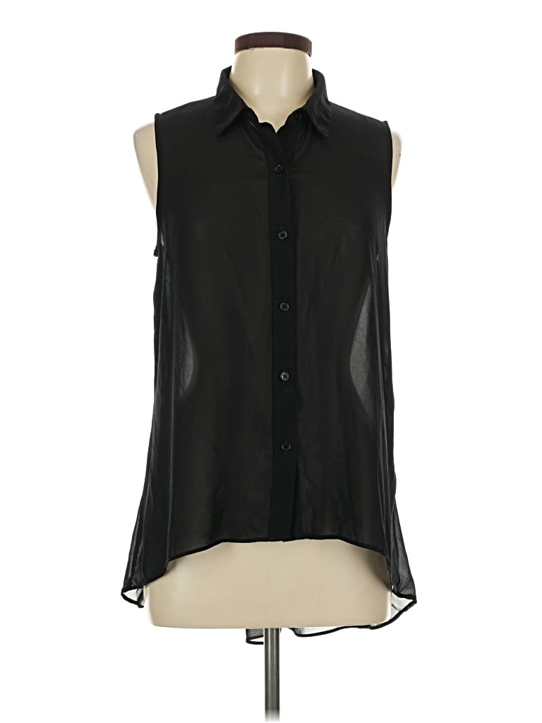 Pre-owned Sans Souci Sleeveless Blouse In Black