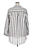 Unbranded Stripes Gray 3/4 Sleeve Button-Down Shirt Size 4X - photo 2