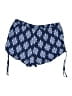 Pink Republic 100% Rayon Floral Blue Shorts Size M - photo 2