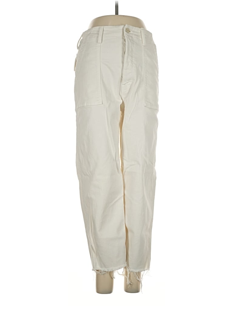 Pre-owned Mother Cargo Pants In Ivory