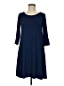 Amour Vert Solid Blue Casual Dress Size M - photo 1