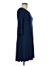 Amour Vert Solid Blue Casual Dress Size M - photo 4