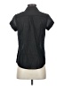 On 100% Cotton Black Short Sleeve Blouse Size M (estimated) - photo 2