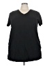 Roaman's 100% Cotton Black Short Sleeve Top Size 26 (2X) - photo 1