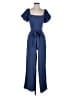 Trixxi Solid Blue Jumpsuit Size S - photo 1