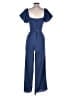 Trixxi Solid Blue Jumpsuit Size S - photo 2