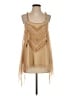 Authentic Icon 100% Polyester Tan Sleeveless Blouse Size S - photo 1