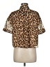 DKNY 100% Polyester Animal Print Brown Short Sleeve Blouse Size M - photo 2