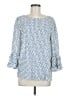 Max Studio 100% Polyester Blue 3/4 Sleeve T-Shirt Size M - photo 1