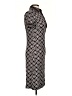 Etcetera 100% Rayon Argyle Black Casual Dress Size 0 - photo 4