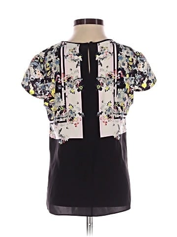 Erdem Short Sleeve Silk Top (view 2)