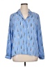 Apt. 9 100% Polyester Blue Long Sleeve Blouse Size XL - photo 1