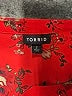 Torrid 100% Polyester Red Short Sleeve Blouse Size 2X Plus (2) - photo 7