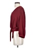 Japna 100% Polyester Burgundy 3/4 Sleeve Blouse Size S - photo 5