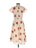 Assorted Brands 100% Cotton Hearts Ivory Casual Dress Size XXS - photo 2
