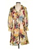 o.p.t 100% Polyester Print Yellow Casual Dress Size XS - photo 1