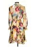 o.p.t 100% Polyester Print Yellow Casual Dress Size XS - photo 2