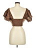 Love Tree Brown Short Sleeve Blouse Size M - photo 2