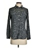 Ann Taylor LOFT Animal Print Blue Long Sleeve Blouse Size S (petite) - photo 1