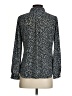 Ann Taylor LOFT Animal Print Blue Long Sleeve Blouse Size S (petite) - photo 2