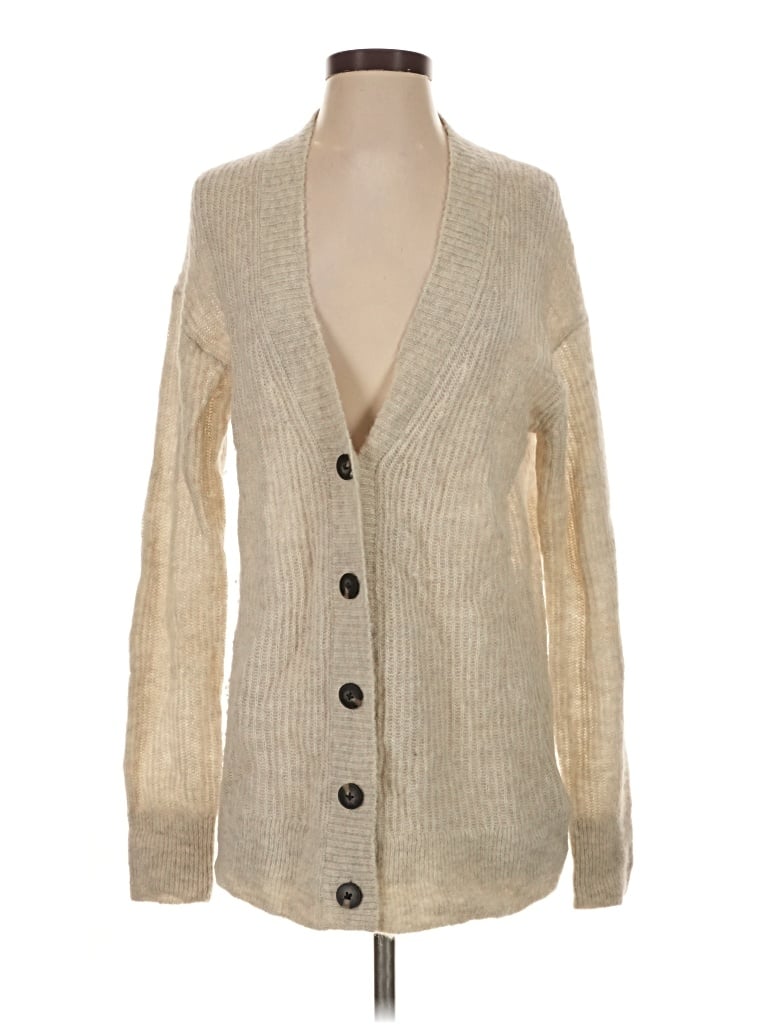 Pre-owned Everlane Cardigan Sweater In Tan