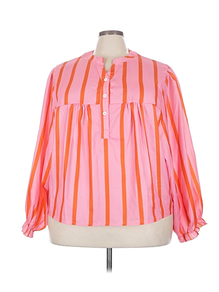 Pre-owned Unbranded Long Sleeve Blouse In Pink