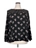 Ann Taylor LOFT 100% Polyester Floral Black Long Sleeve Blouse Size 18 - photo 1