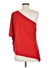 H By Halston Red Short Sleeve Blouse Size M - photo 2