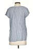 Isabel Maternity 100% Rayon Stripes Blue Short Sleeve Blouse Size XS Maternity - photo 2