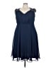 ASOS 100% Polyester Blue Cocktail Dress Size 20 - photo 1