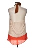 Deletta Color Block Tan Sleeveless Blouse Size XL - photo 2