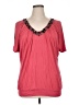 Design History Pink Short Sleeve Blouse Size 1X - photo 1