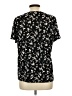 Nine West Floral Black Short Sleeve Henley Size L - photo 2