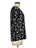 Nine West Floral Black Short Sleeve Henley Size L - photo 4