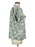 Cure Floral Green Short Sleeve Blouse Size L - photo 4