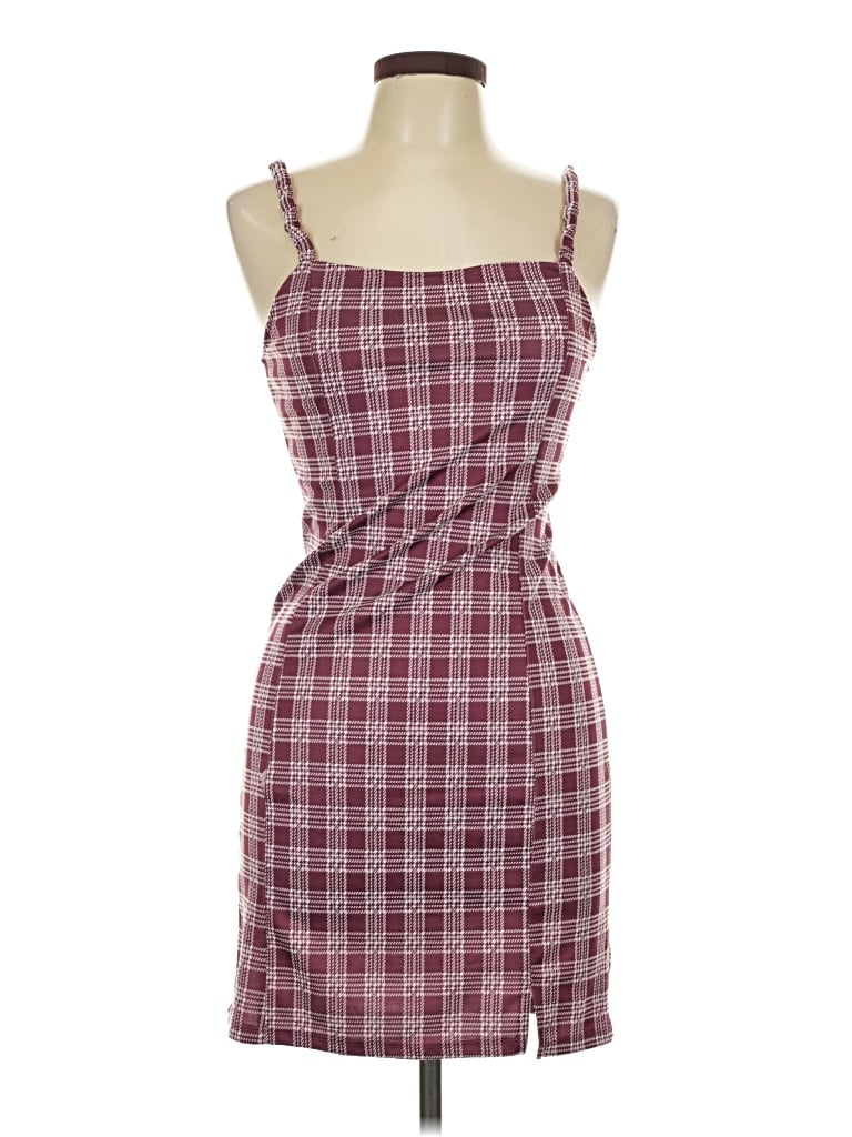 Pre-owned Pink Rose Casual Dress In Burgundy