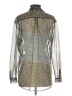 Dana B. & Karen 100% Polyester Animal Print Silver Gray Long Sleeve Blouse Size 4 - photo 2