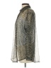 Dana B. & Karen 100% Polyester Animal Print Silver Gray Long Sleeve Blouse Size 4 - photo 5