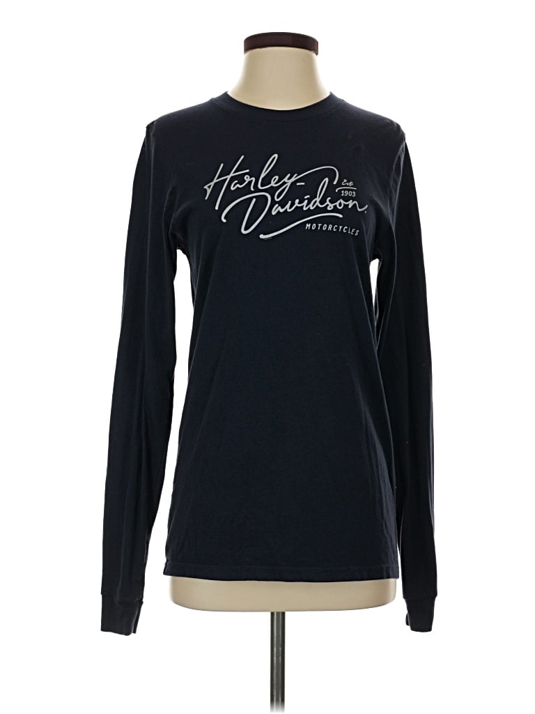 Pre-owned Harley Davidson Long Sleeve T-shirt In Blue