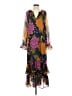Mud Pie 100% Polyester Print Brown Cocktail Dress Size S - photo 1