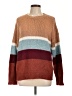 Hyfve Color Block Brown Pullover Sweater Size L - photo 1