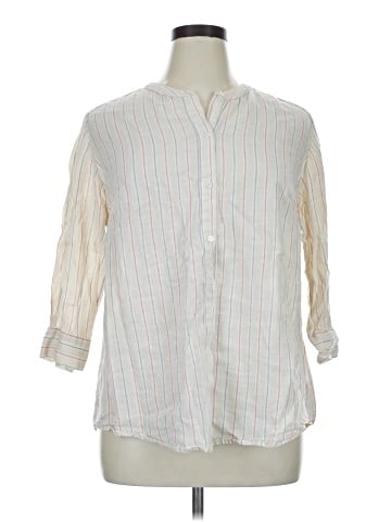 Lane Bryant 3/4 Sleeve Button-Down Shirt (view 1)
