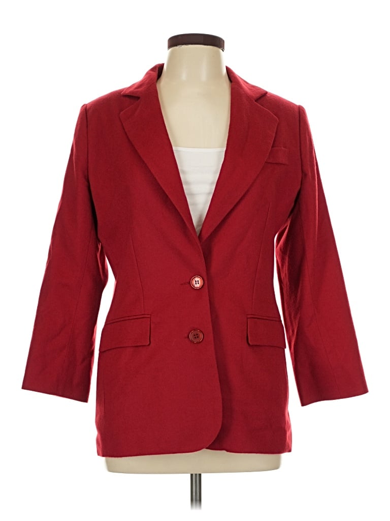 Pre-owned Bloomingdale's Blazer Jacket In Red
