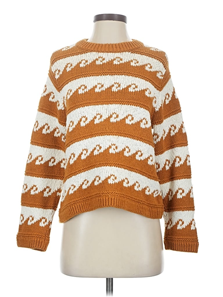 Pre-owned Lou & Grey Pullover Sweater In Orange