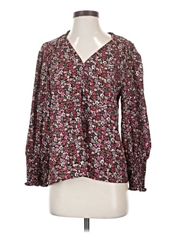 Aqua Long Sleeve Blouse (view 1)