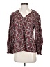 Aqua 100% Polyester Burgundy Long Sleeve Blouse Size S - photo 1