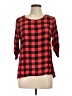 Ezra 100% Rayon Red 3/4 Sleeve Blouse Size L - photo 1