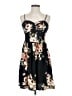 Xhilaration 100% Polyester Floral Black Casual Dress Size S - photo 1