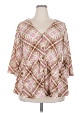 Indigo Rose 3/4 Sleeve Blouse
