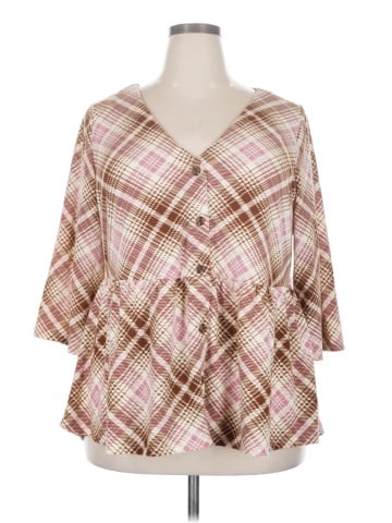 Indigo Rose 3/4 Sleeve Blouse (view 1)